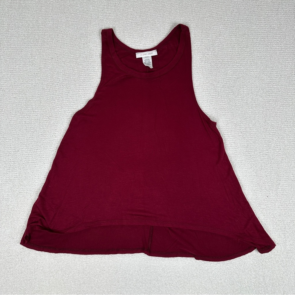 23 Love Street Red Maroon Sleeveless Top Tank